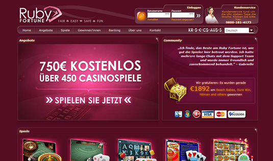 Das Ruby Fortune Casino im Überblick