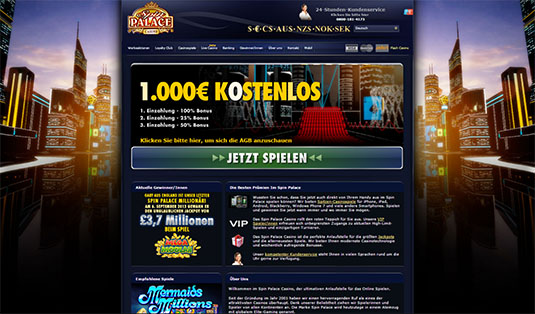 Spin Palace Casino Anmeldung