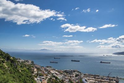 Gibraltar aus der Luft.